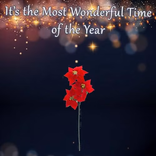 VFM e-Store 3 Head Poinsettia Bunch Christmas Decoration, Red, 68 cm – 2