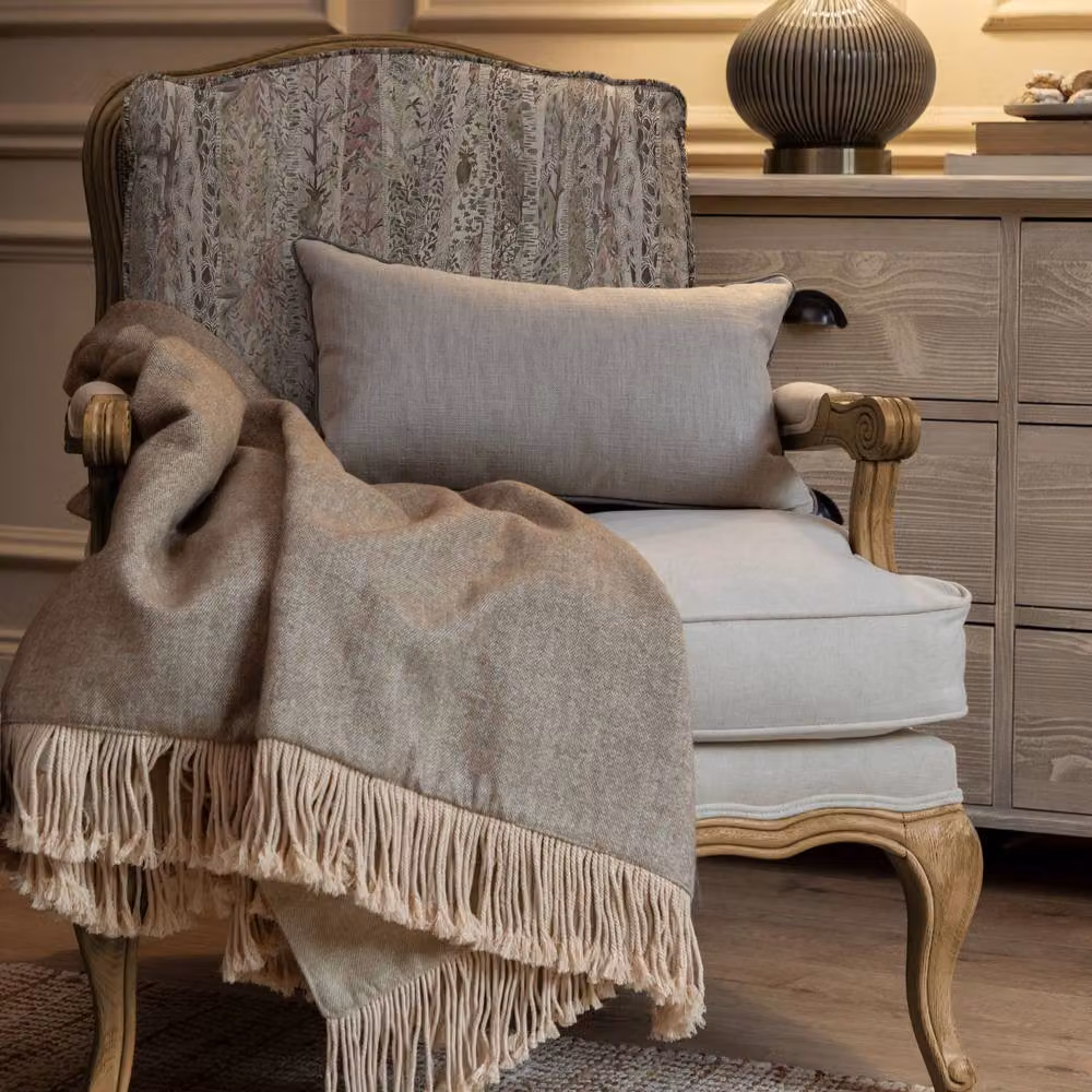 Voyage Maison Whimsical Tale Printed Florence Armchair with Light Oak Solid Wood Frame and Multicolour Floral Fabric – 4