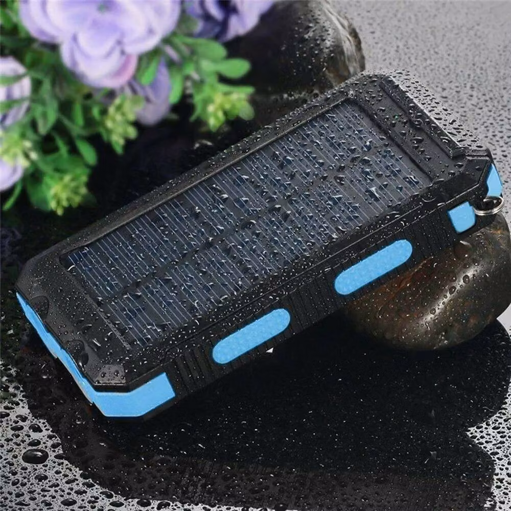 FLAVORA 30000mAh Solar Fast Charge Power Bank with Flashlight, Black – 5