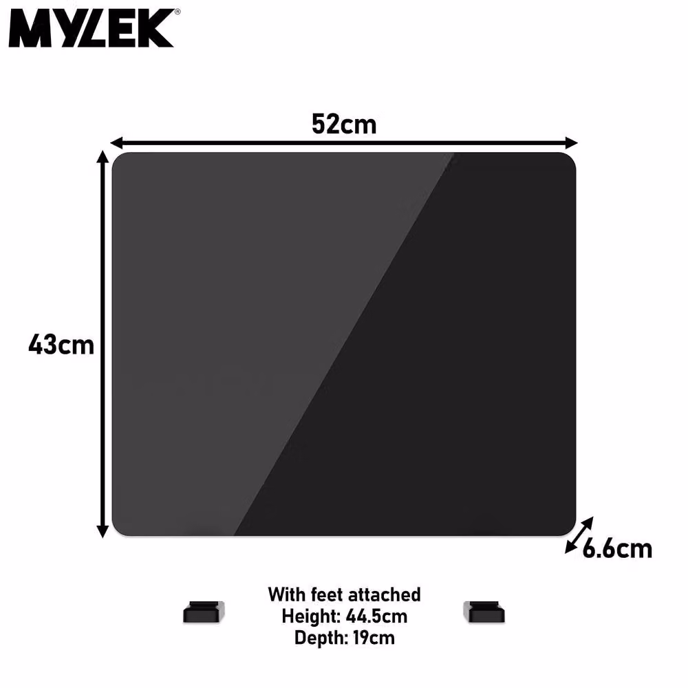 MYLEK 900W Slimline Black Glass Panel Radiator with Wifi and App Control – 2