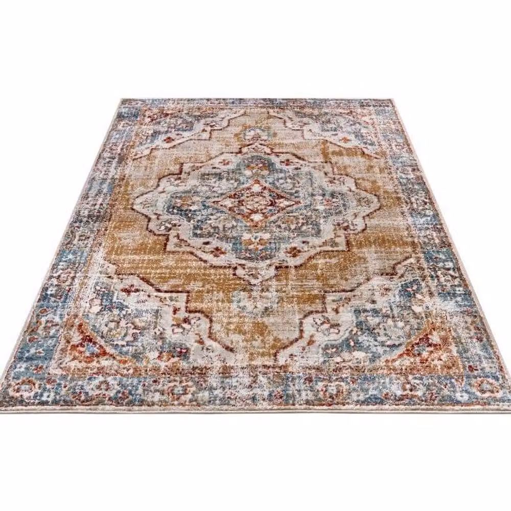 THE RUGS Strozzi Oriental Bordered Design Short Pile Rug, Multicolour, W/D: 120 x 170 cm – 3