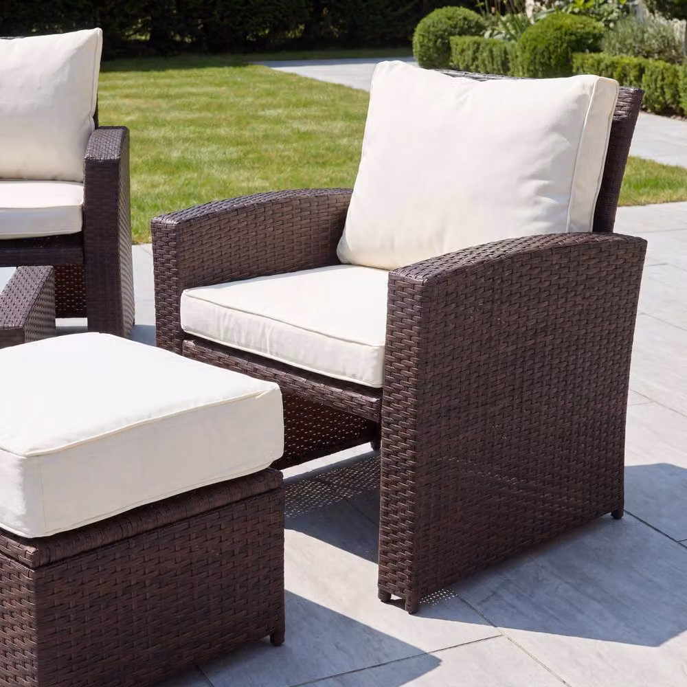 Artemis Home Dovera 6 Seat Rattan Patio Set in Brown – 4
