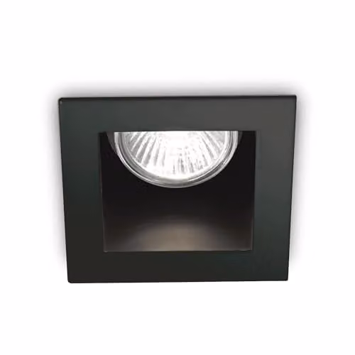 Netlighting Funky Square Recessed Downlight Lamp in Black with GU10 Socket