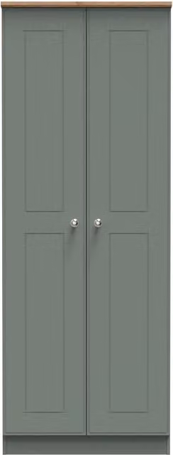 Ready Assembled 2 U Albert 2 Door Wardrobe in Pale Green – 1