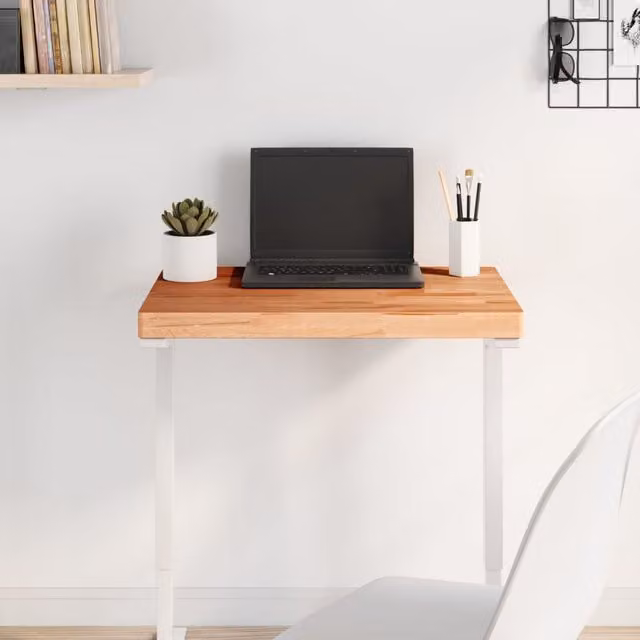Berkfield Home Rectangular Solid Wood Beech Table Top, Brown, W: 60 cm, D: 40 cm, H: 4 cm – 1