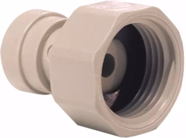 John Guest Tap Connector 1/4" x 3/4" in Beige – 1