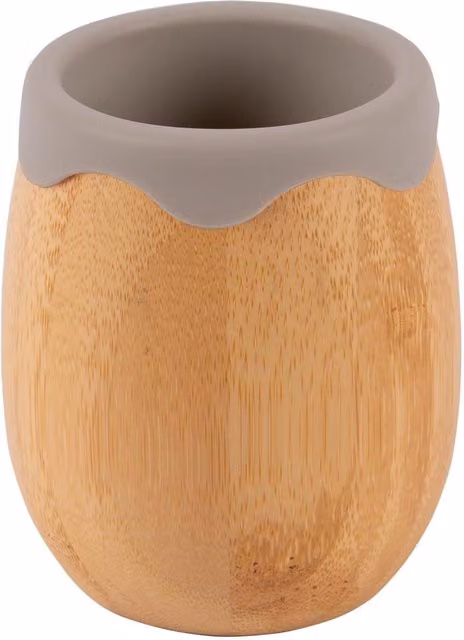 Tiny Dining Bamboo and Silicone Baby Trainer Tumbler, Grey, 130ml