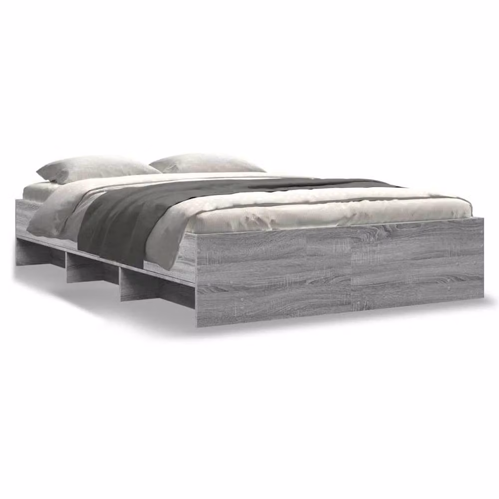 Berkfield Home Durable Small Double Bed Frame in Grey Sonoma, W/D/H: 120 x 200 cm – 3