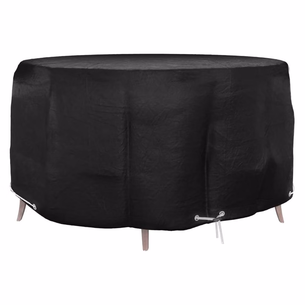 Berkfield Home Round Garden Furniture Cover with 10 Eyelets, Black, Diameter: 230 cm, Height: 90 cm – 2