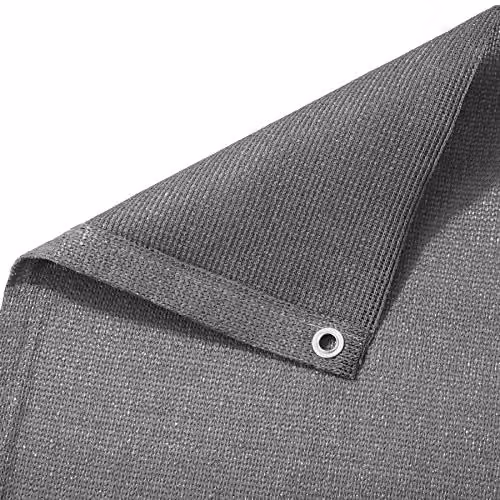 tectake Balcony Privacy Screen, Opaque Grey Balcony Cover, W: 90 cm x L: 5 m – 2