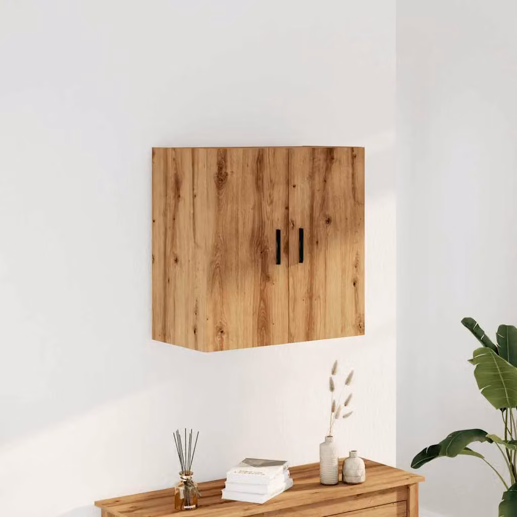Berkfield Home Artisan Oak Wall Cabinet in Brown, W: 60 cm, D: 31 cm, H: 60 cm – 2