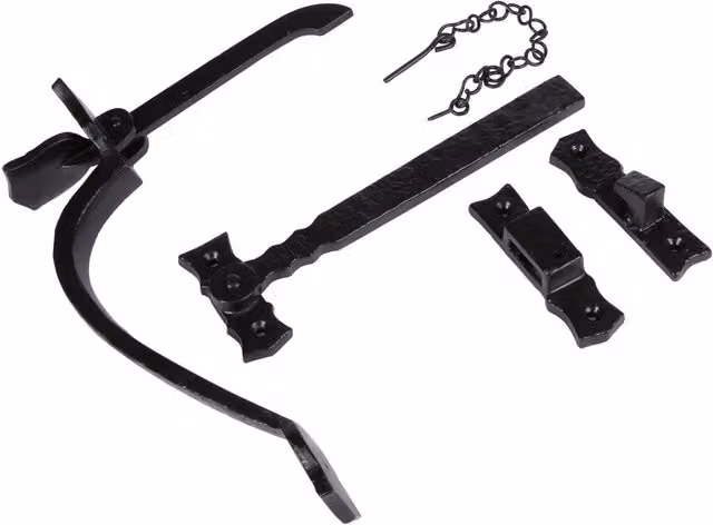 Hammer and Tongs Black Iron Rustic Suffolk Latch
