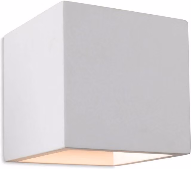 Troy 1 Light Minimalist Plaster Indoor Wall Light, White, G9