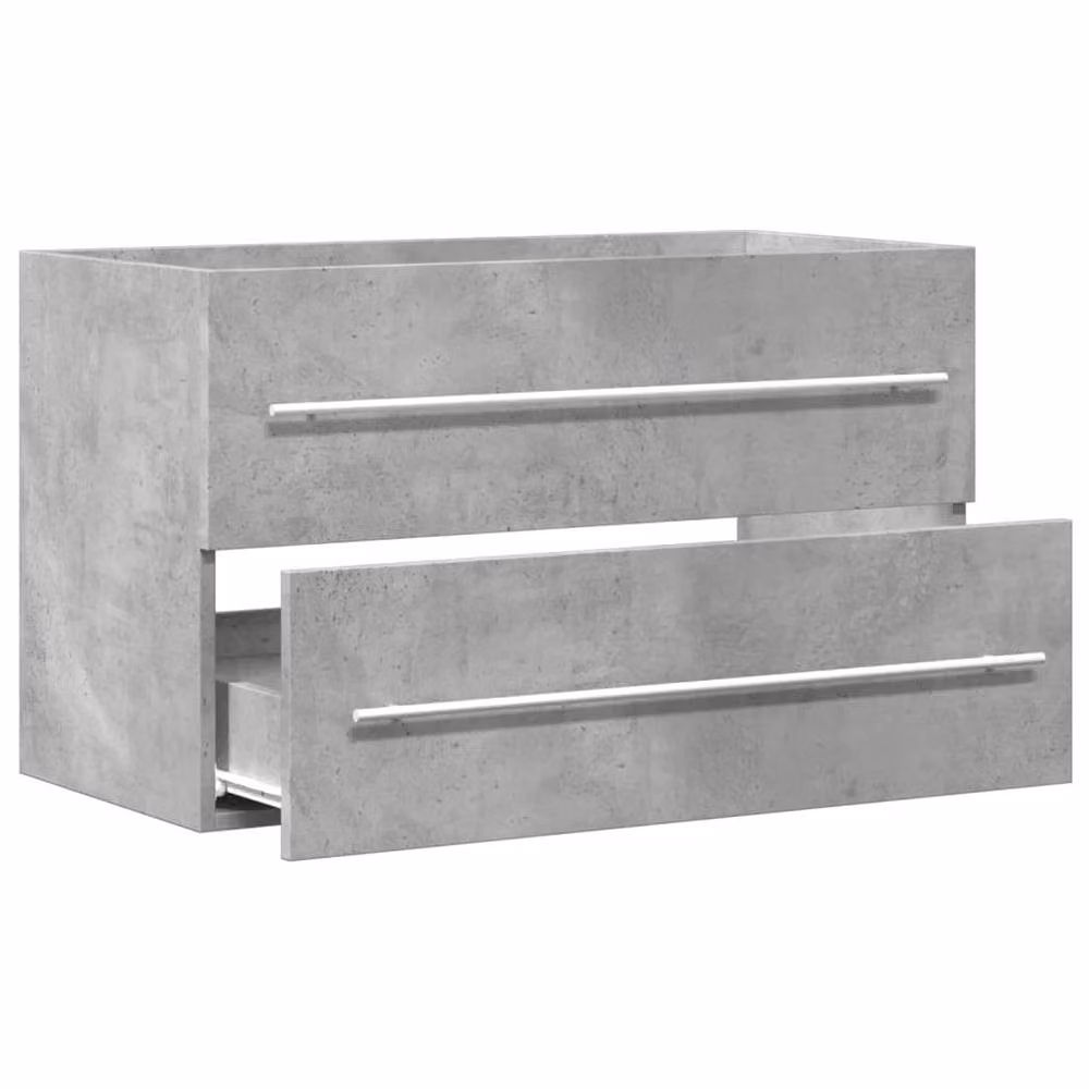 Berkfield Home Artisan Oak Sink Cabinet in Light Grey, W/D/H: 80 x 38.5 x 48 cm – 2