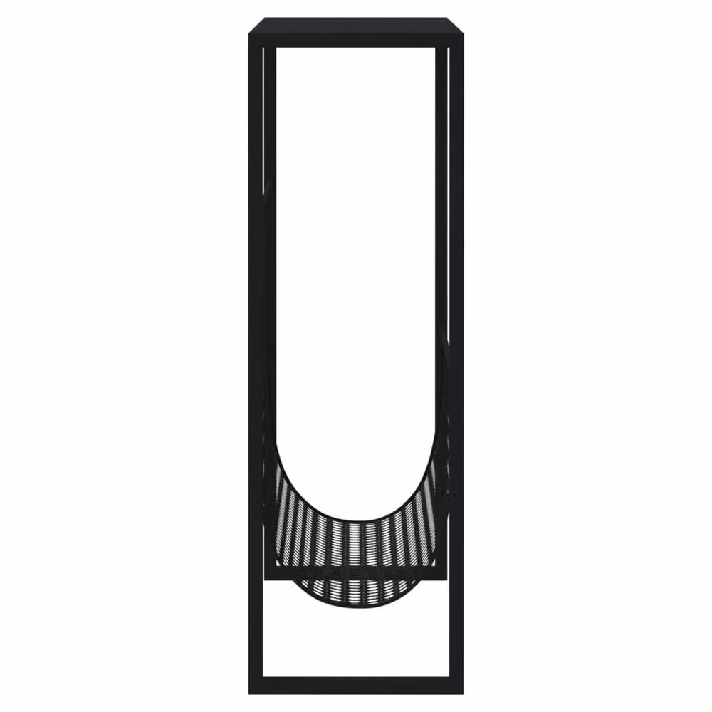 Berkfield Home Modern Black Metal Magazine Rack W/D/H: 35 x 15 x 45 cm – 4
