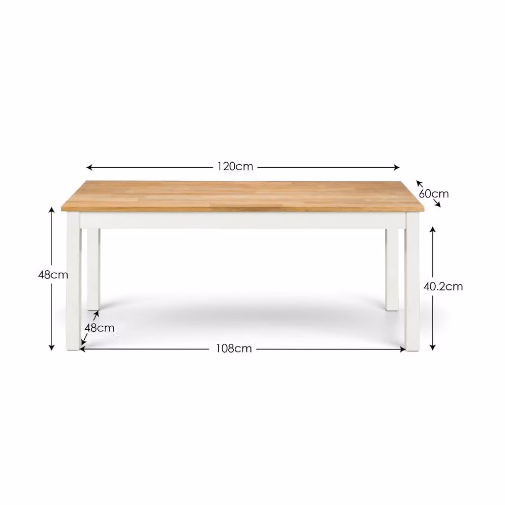 Cheshire Kirkhaven Rectangular Coffee Table in Ivory and Oak – 2