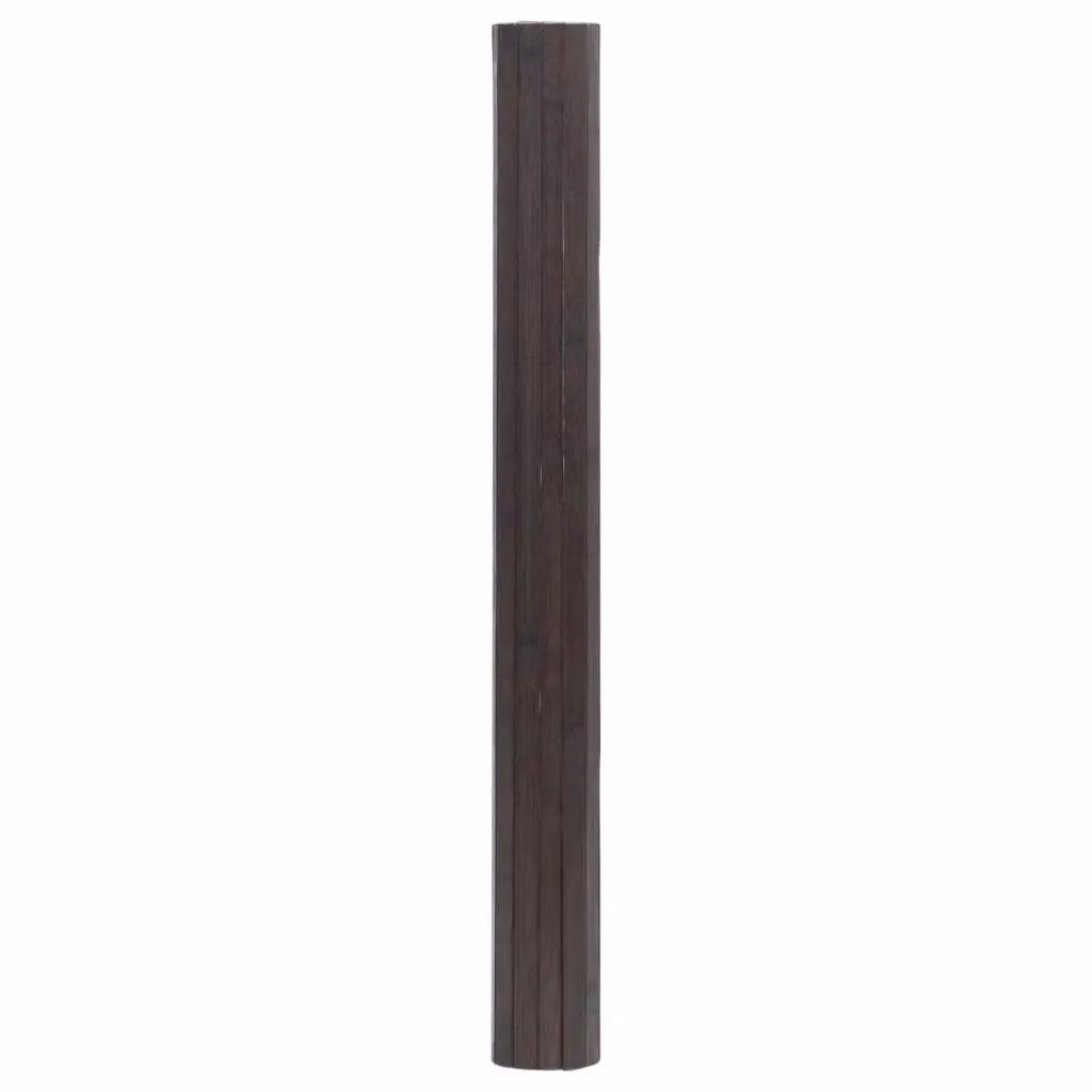 Berkfield Home Rectangular Bamboo Rug in Dark Brown, W: 60 cm, L: 200 cm – 2