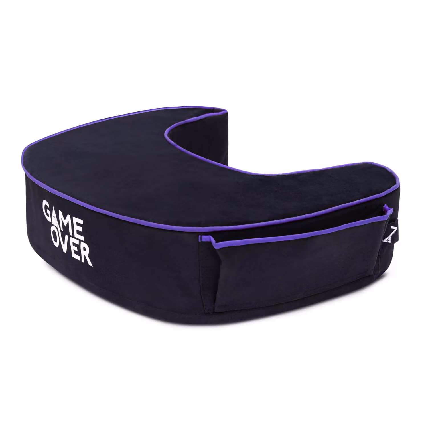 Game Over Store U-Shaped Ergonomic Gaming Support Lap Cushion in Multicolour Velours and Polyester