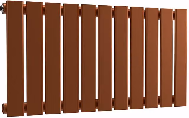 Lux Heat Single Flat Horizontal Steel Radiator in Bronze, W: 77 cm, H: 40 cm, D: 4 cm