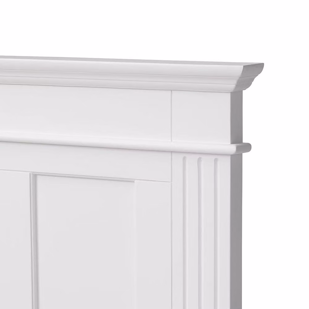 Statement Furniture Gainsborough White Solid Wood King Size Bed Frame, Hampton Style, W/D/H: 180 x 200 x 110 cm – 3