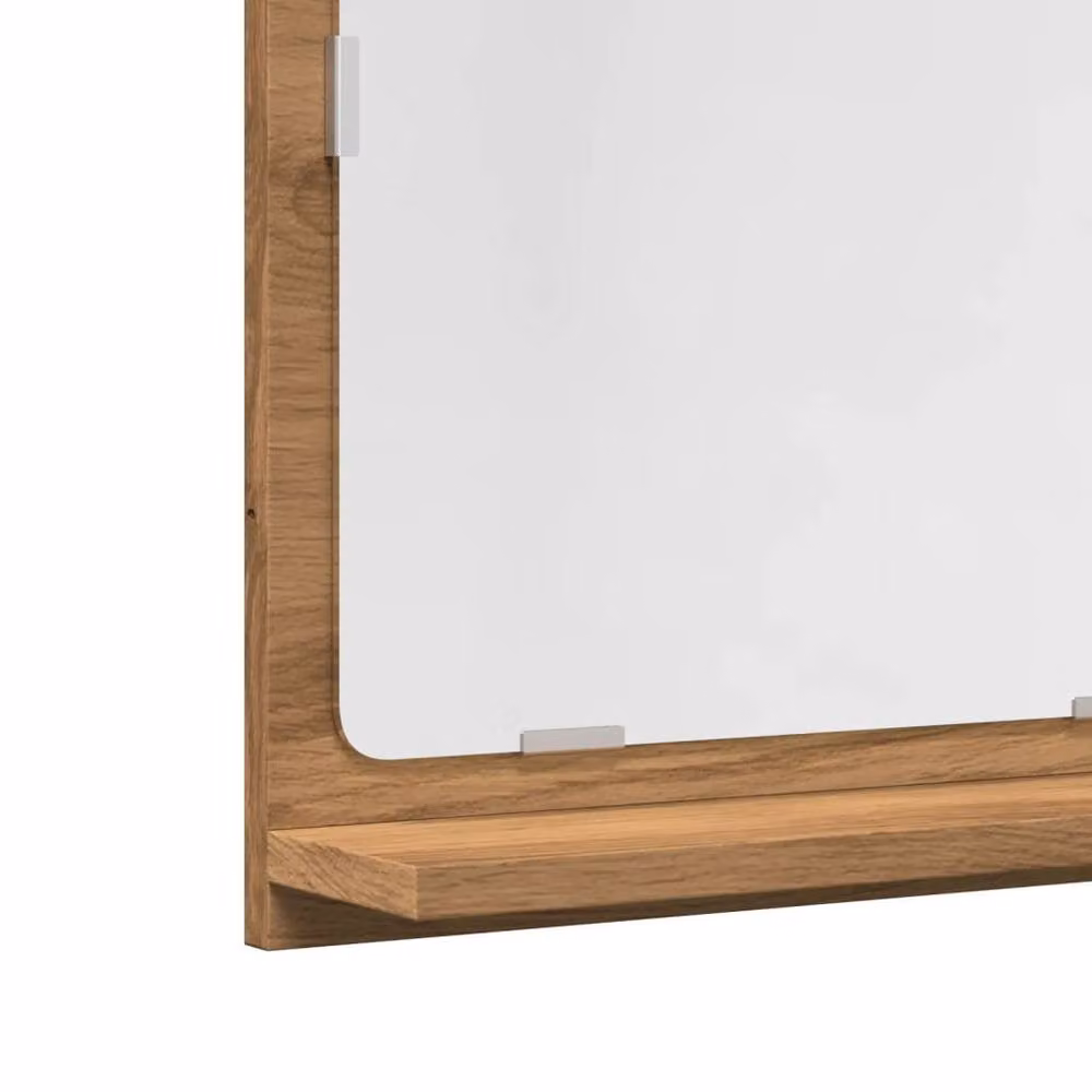 Berkfield Home Artisan Oak Bathroom Mirror Cabinet in Brown, W/D/H: 40 x 11 x 37 cm – 2