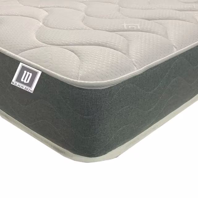 Wilson Beds Limited Hybrid Soft Spring and Memory Foam Quilted Mattress, Grey and White, W/D/H: 180 x 200 x 16 cm