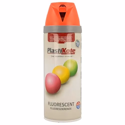 Plastikote 1902 Twist Spray Opaque Fluorescent Orange 400 ml