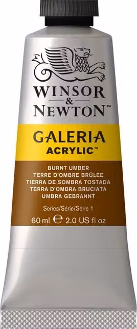 Winsor and Newton Galeria Acrylic Paint in Burnt Umber Brown