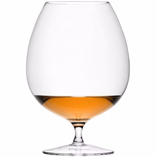 LSA International Set of 2 Transparent Mouthblown and Handmade Brandy Glasses, 900 ml