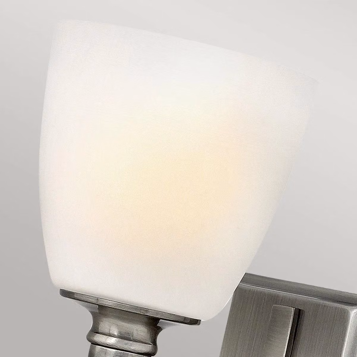 Netlighting Truman Single Light Wall Lamp with Glass Shade in Grey and Antique Nickel Finish (E27) – 3