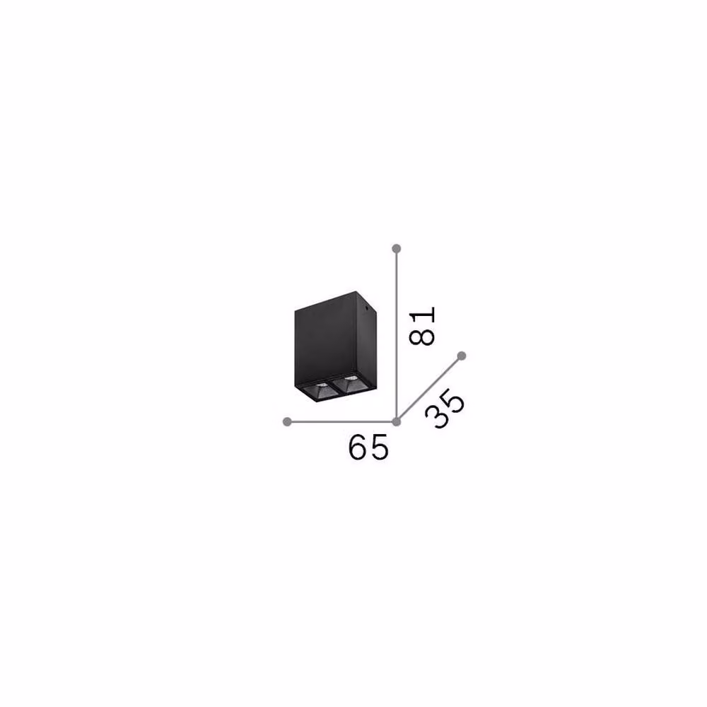 Netlighting Lika Surface Mounted LED Downlight, Black, 360lm, 3000K Warm White – 2
