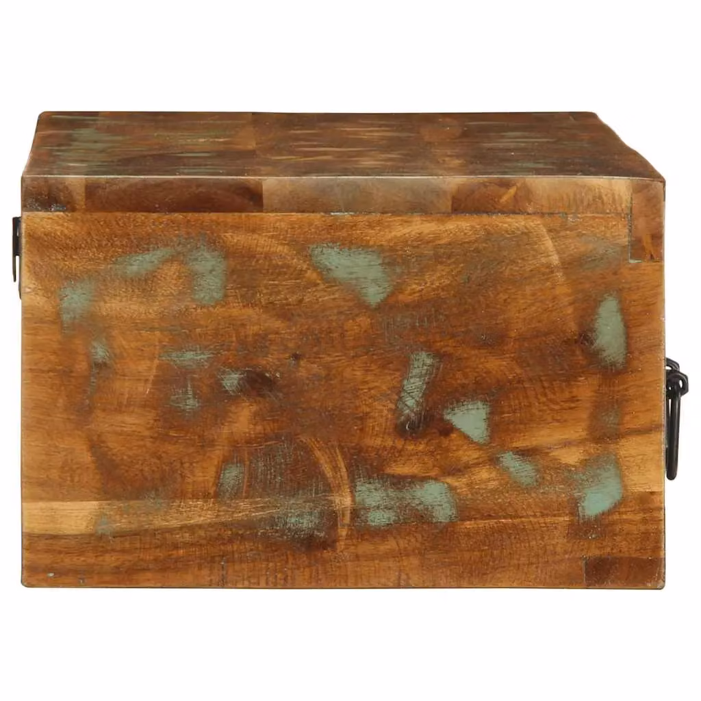 Berkfield Home Wall-mounted TV Cabinet in Brown Reclaimed Solid Wood, W/D/H: 80 x 30 x 19 cm – 3