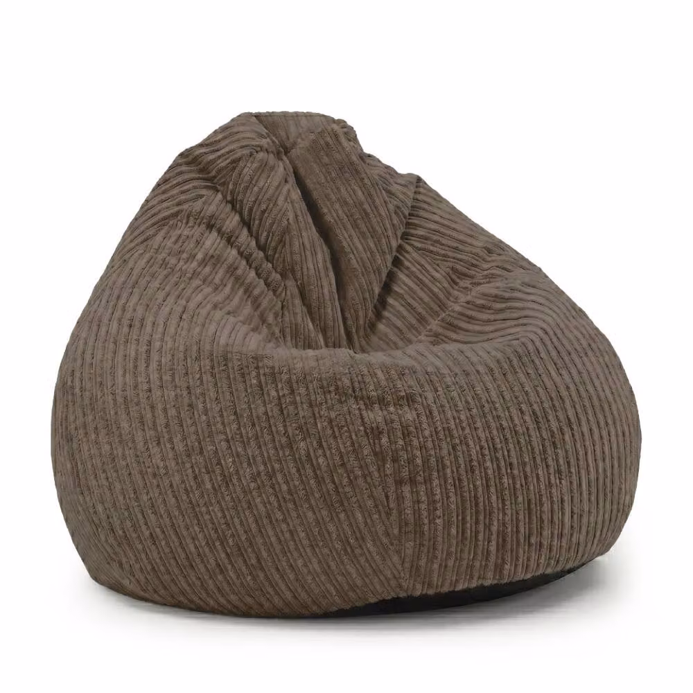 rucomfy Jumbo Cord Slouchbag Classic Indoor Bean Bag for Adults in Beige – 2