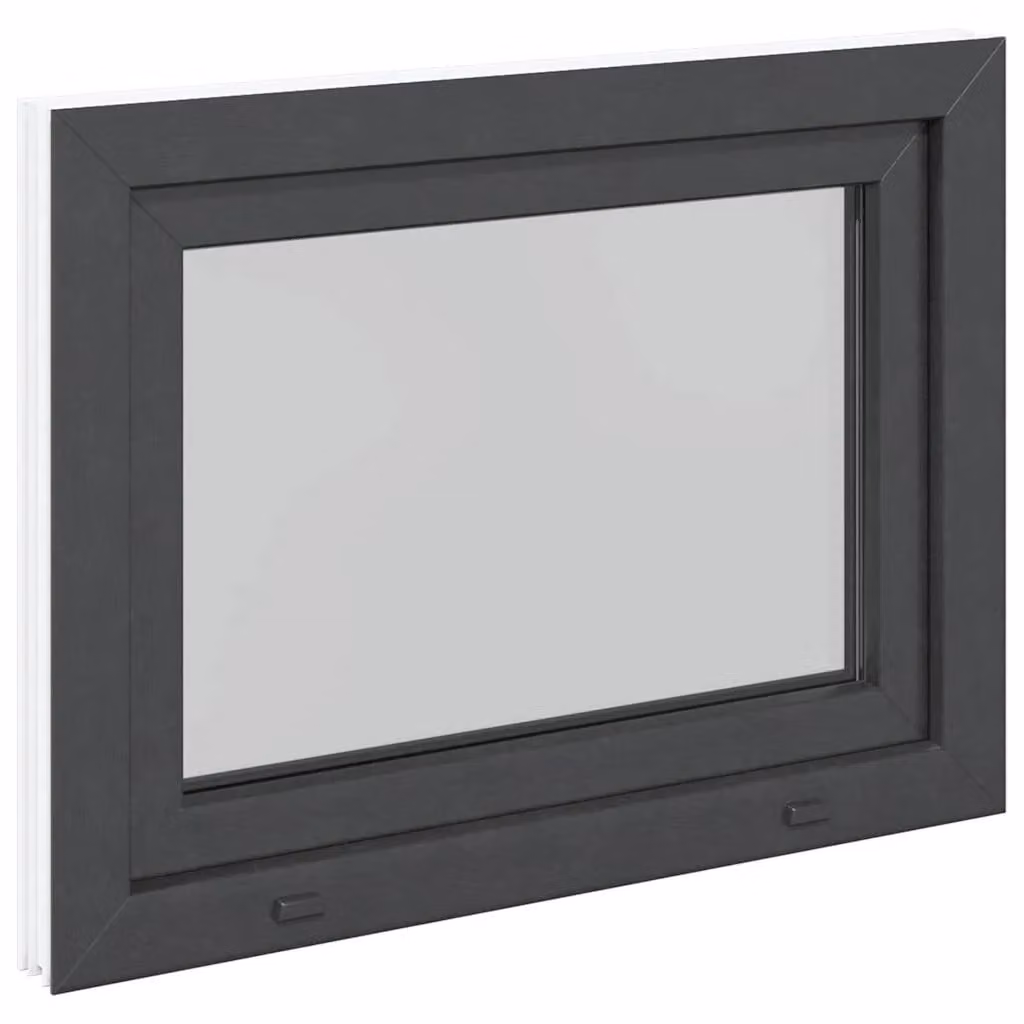 Berkfield Home RISOR Basement Tilt and Turn Window, Anthracite, W: 80 cm, H: 60 cm, DIN Right – 1