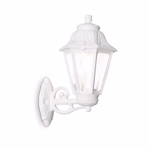 Netlighting Anna White Outdoor Flush Wall Lantern IP44 E27 H: 27.5 cm, W: 22 cm, D: 22 cm – 1