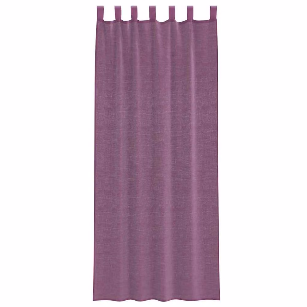 Berkfield Home Purple Voile Fabric Panel Curtains with Tabs, 2 Pack, W: 140 cm, H: 260 cm – 3