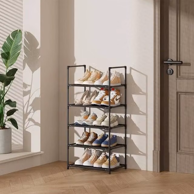 SPETLEK 5-Tier Metal Shoe Rack in Black – 1