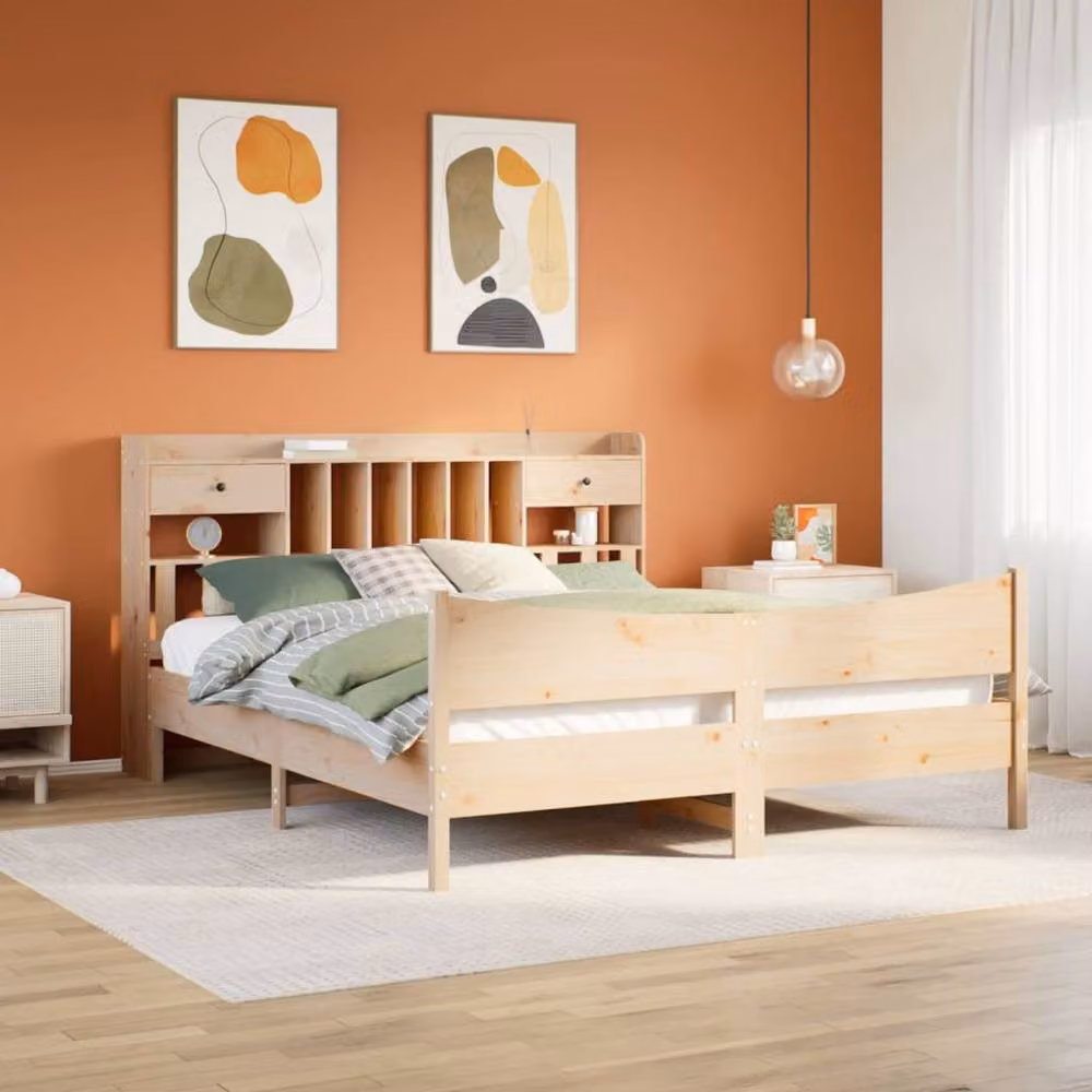 Berkfield Home Super King Solid Wood Pine Bed Frame with Drawers, Light Brown, W: 180 cm, D: 200 cm – 2