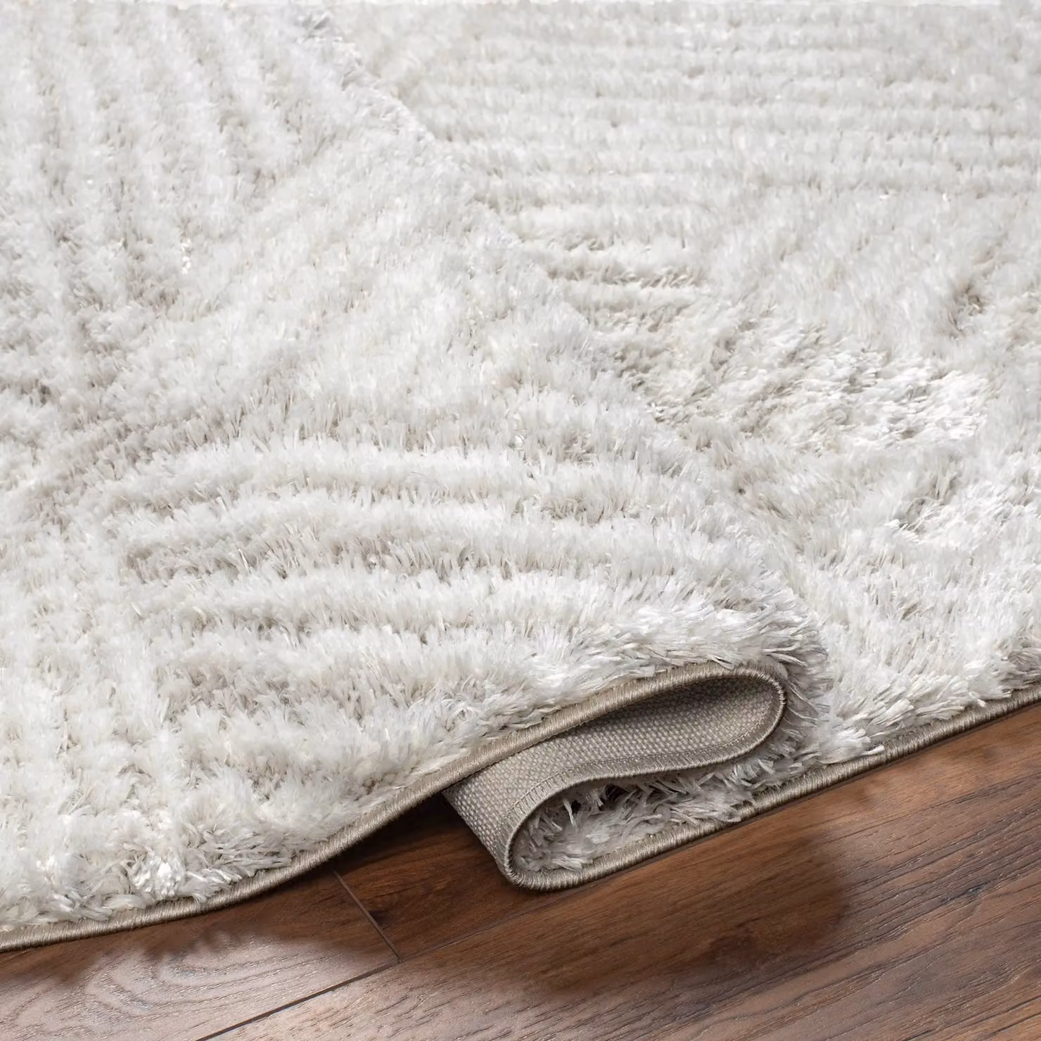 Livabliss Cloudy Shag Geometric Rug in Grey and Beige, W: 200 cm, D: 275 cm – 2