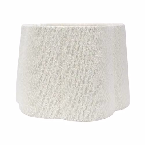 ValueLights Modern Beige and White Fabric Cylinder Ceiling Canopy with LED Light