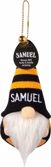 History & Heraldry Samuel Pre-personalised Lucky Gonk Mascot Keyring in Black