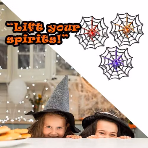 VFM e-Store Light Up Spider on Web Halloween Party Decoration, Multicolour – 6