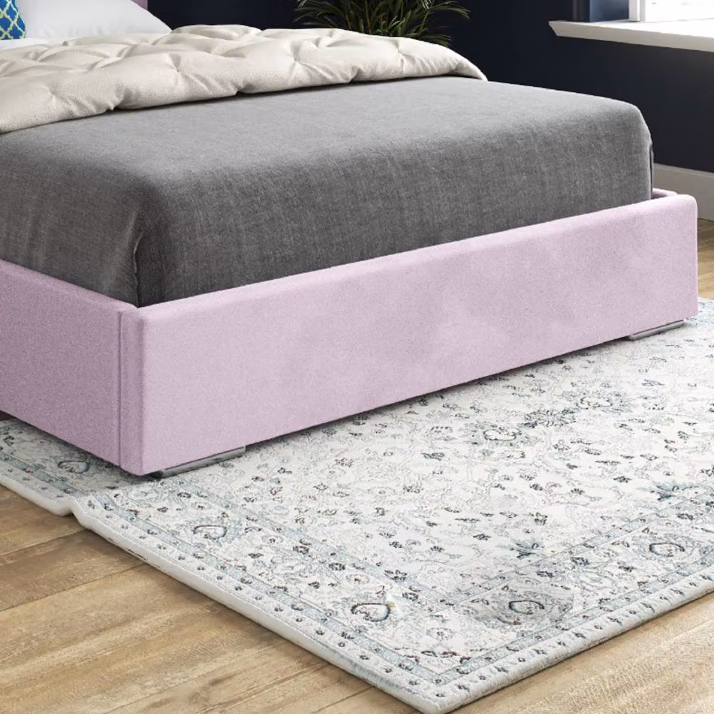 KDMD Fetcham Pink Velvet Upholstered Chesterfield Bed Frame, W/D/H: 140 x 200 cm – 5
