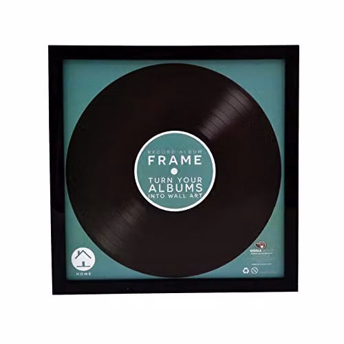 Find Me A Gift Black Retro 7 inch Record Album Frame, W/H: 17.78 x 17.78 cm – 2