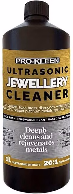 Pro-Kleen Ultrasonic Jewellery Cleaner Concentrated Solution, Clear, 1 kg