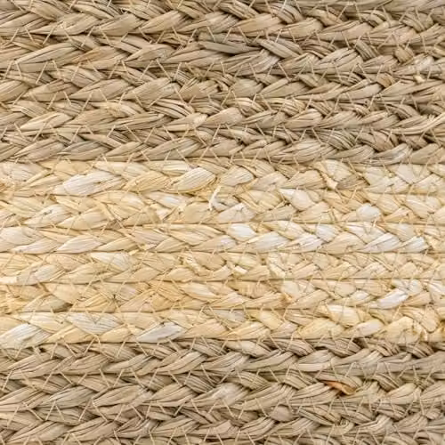 JVL Palma Medium Seagrass Storage Basket in Sand and Beige with Handles, W/D/H: 28.0 x 20.0 x 18.0 cm – 2