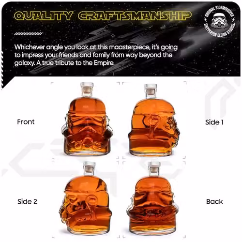 Thumbs Up! Stormtrooper Glass Decanter with Stopper, Transparent, 0.75 l – 5