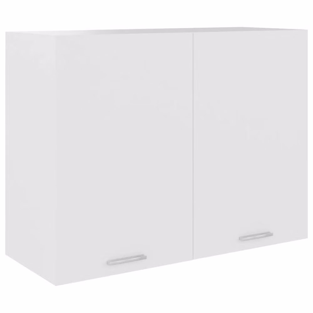 Berkfield Home White Wall Mounted Kitchen Cabinet with Hinged Doors, W/D/H: 80 x 31 x 60 cm