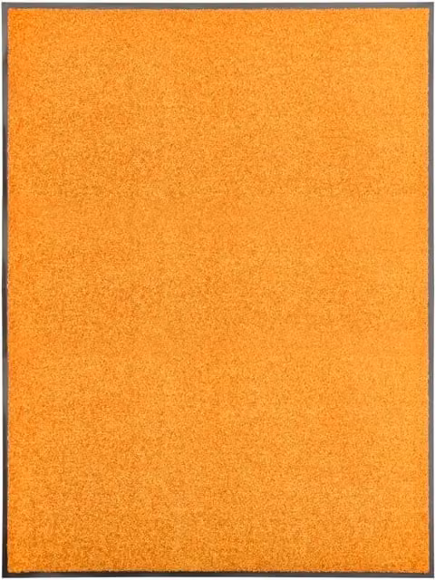Berkfield Home Washable Non-Slip Orange Doormat W: 90 cm, D: 120 cm