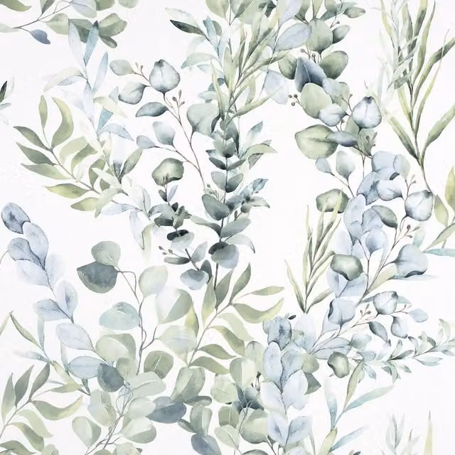Arthouse Tranquil Leaf Green Botanical Vinyl Textured Non-Woven Wallpaper